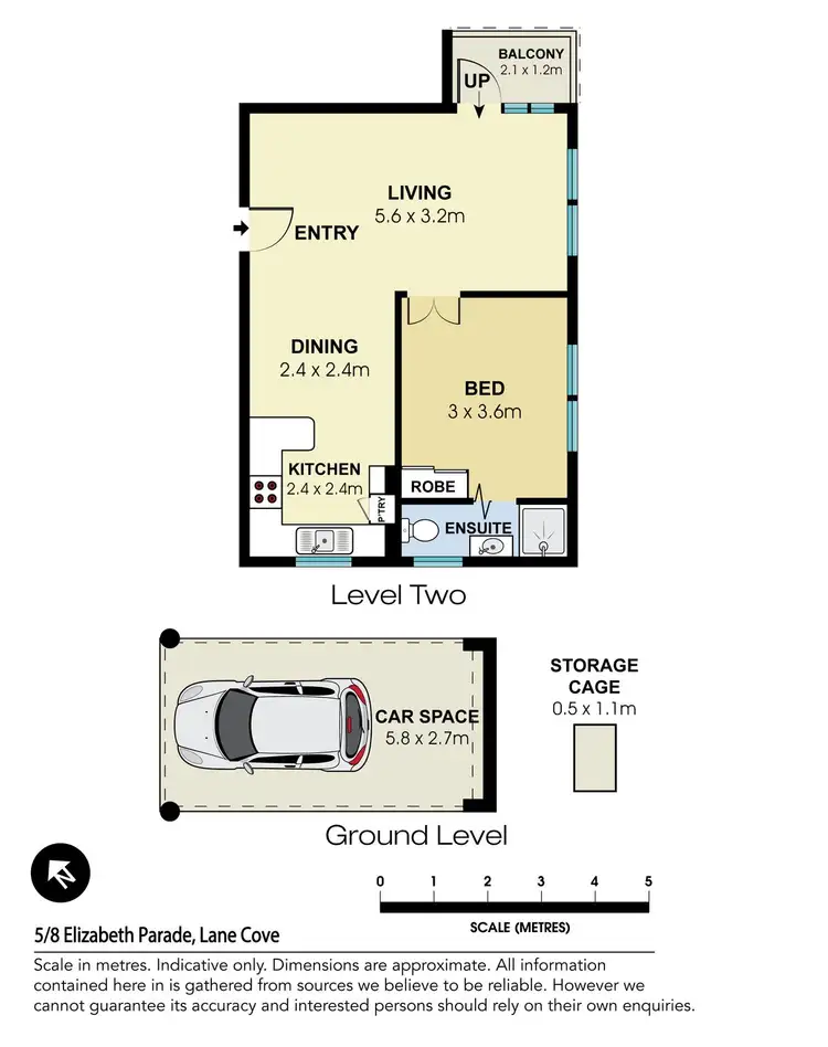 Floorplan of Homely apartment listing, 5/8 Elizabeth Parade, Lane Cove NSW 2066