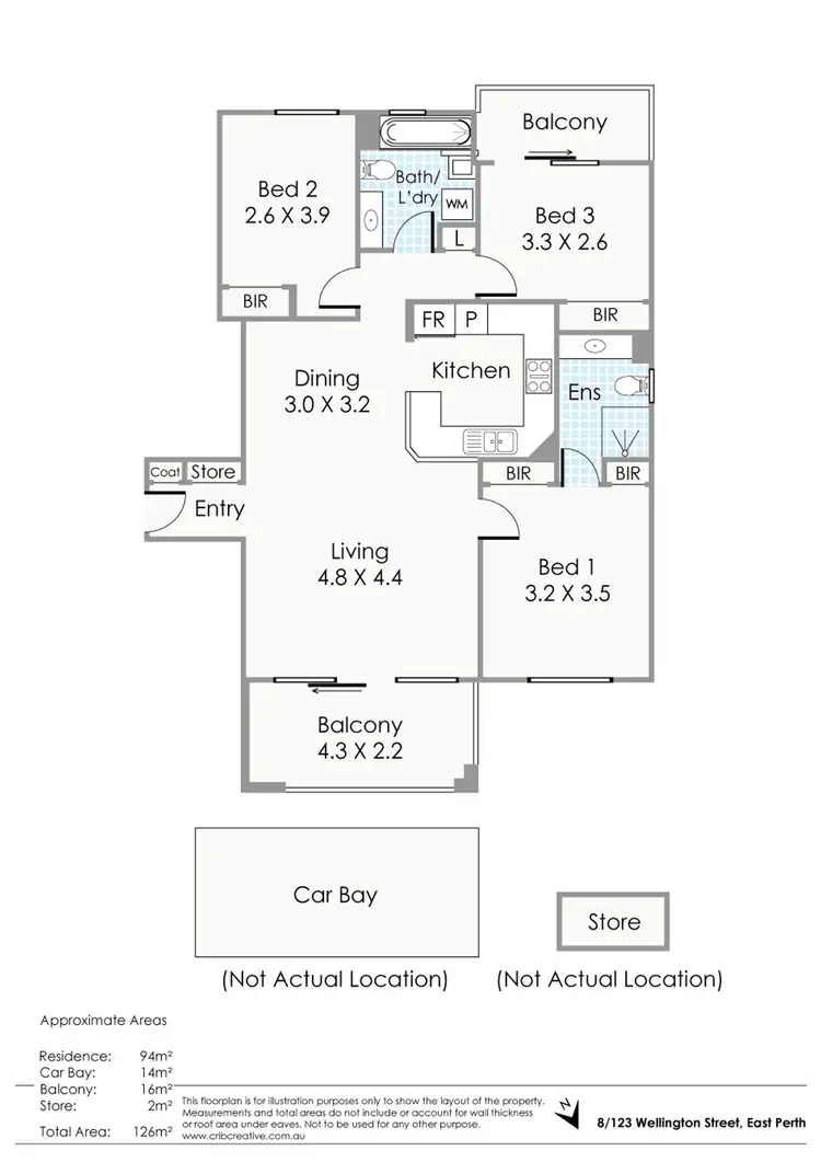Floorplan of Homely apartment listing, 8/123 Wellington Street, East Perth WA 6004