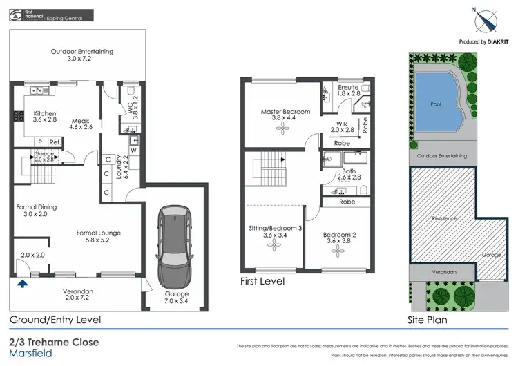 Floorplan of Homely townhouse listing, 2/3 Treharne Close, Marsfield NSW 2122