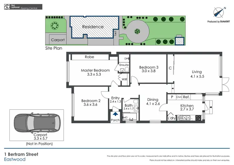 Floorplan of Homely house listing, 1 Bertram Street, Eastwood NSW 2122