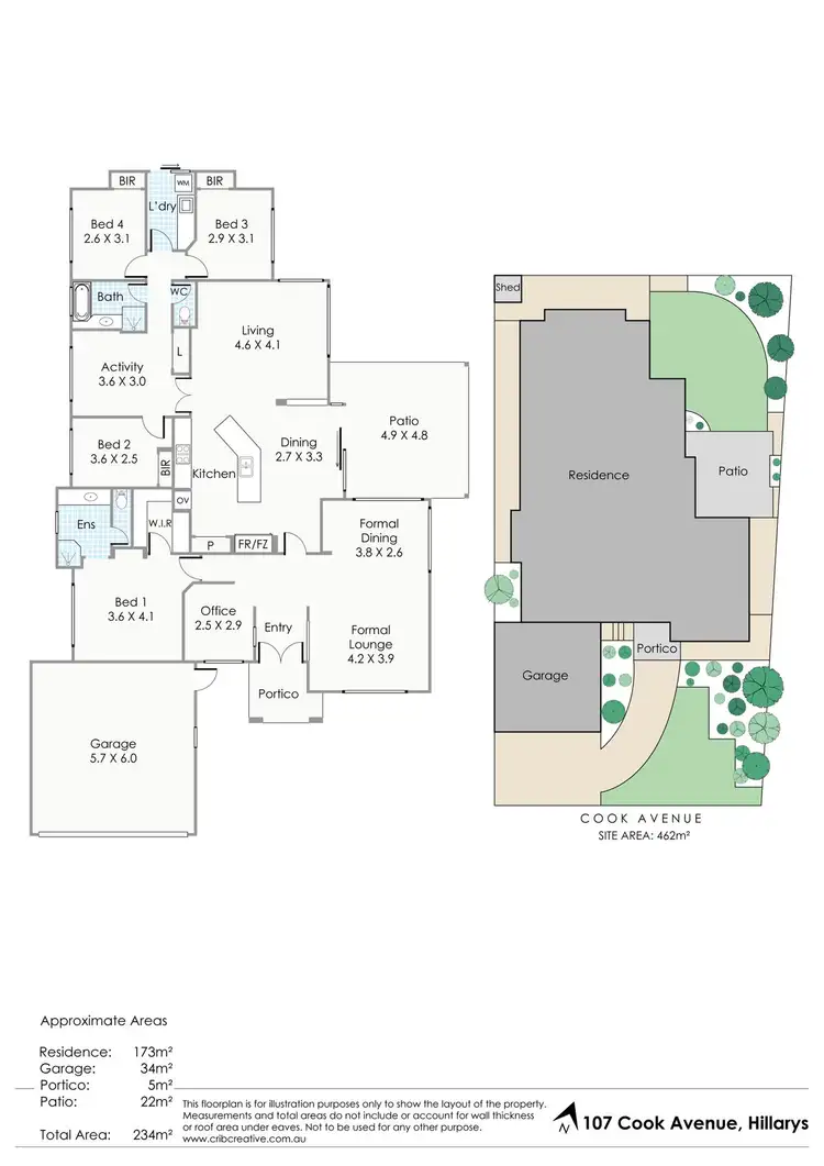 Floorplan of Homely house listing, 107 Cook Avenue, Hillarys WA 6025