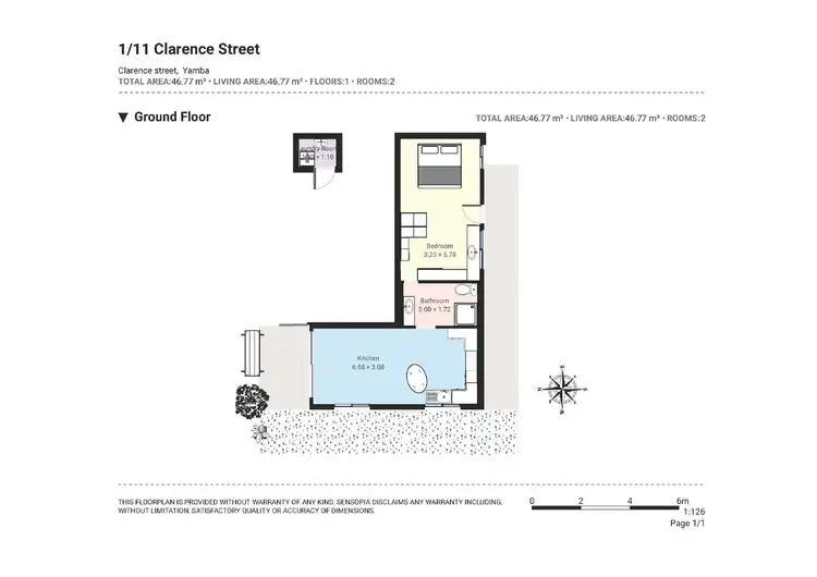 Floorplan of Homely unit listing, 1/11 Clarence Street, Yamba NSW 2464