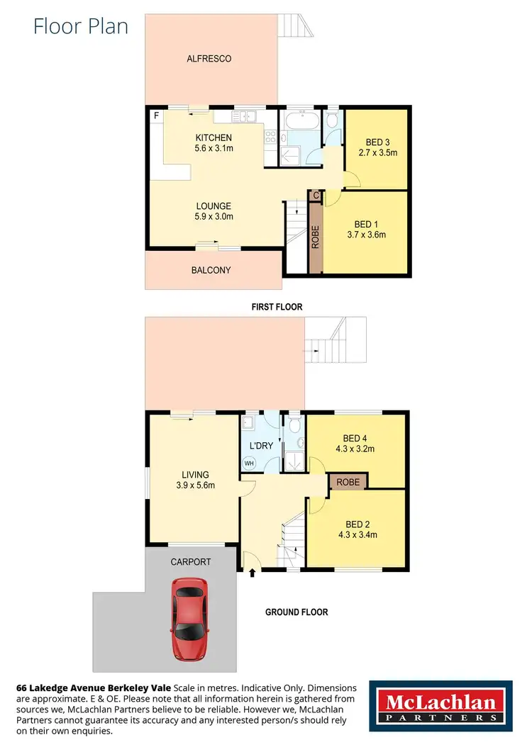 Floorplan of Homely house listing, 66 Lakedge Avenue, Berkeley Vale NSW 2261