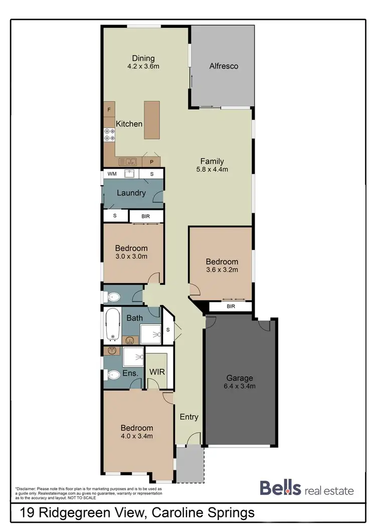 Floorplan of Homely house listing, 19 Ridgegreen View, Caroline Springs VIC 3023