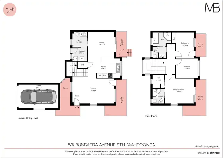Floorplan of Homely townhouse listing, 5/8 Bundarra Avenue Sth, Wahroonga NSW 2076