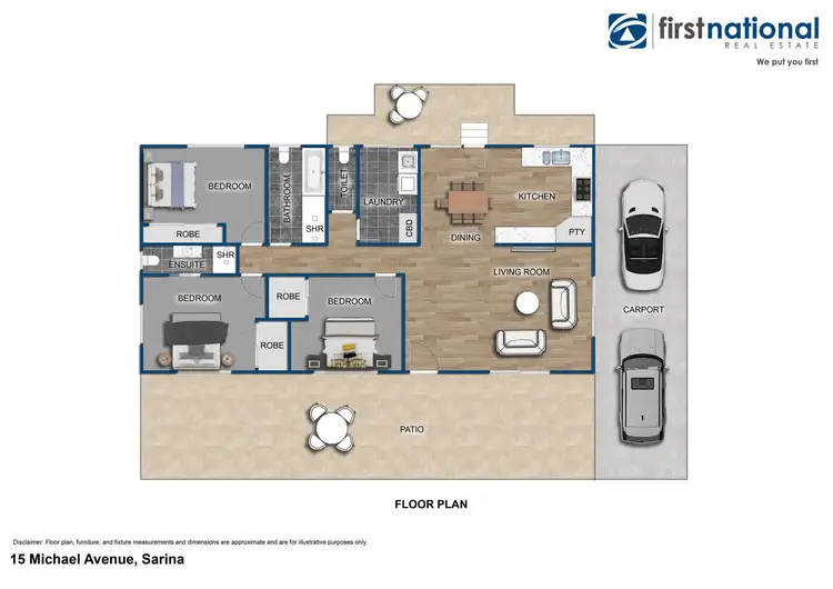 Floorplan of Homely house listing, 15 Michael Avenue, Sarina QLD 4737