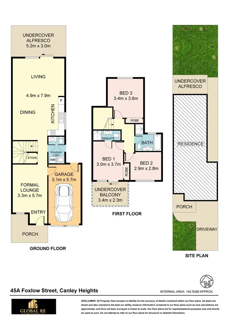 Floorplan of Homely semi-detached listing, 45A Foxlow Street, Canley Heights NSW 2166
