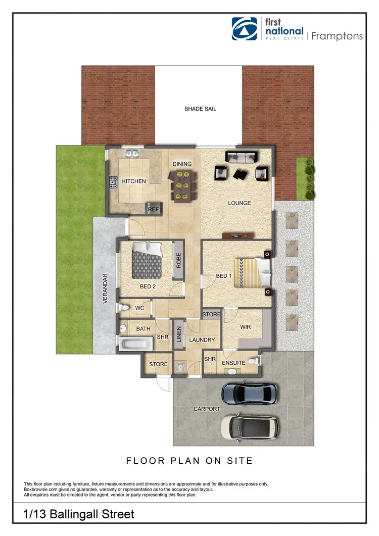 Floorplan of Homely semi-detached listing, 1/13 Ballingall Street, The Gap NT 870