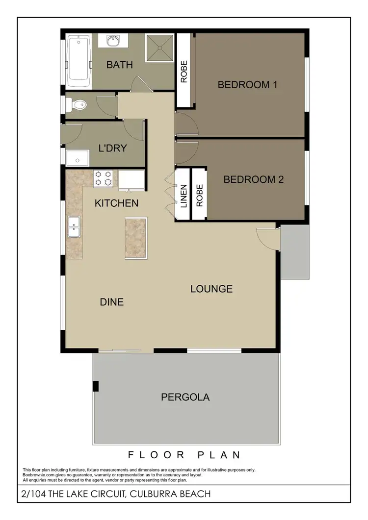Floorplan of Homely villa listing, 2/104 The Lake Circuit, Culburra Beach NSW 2540