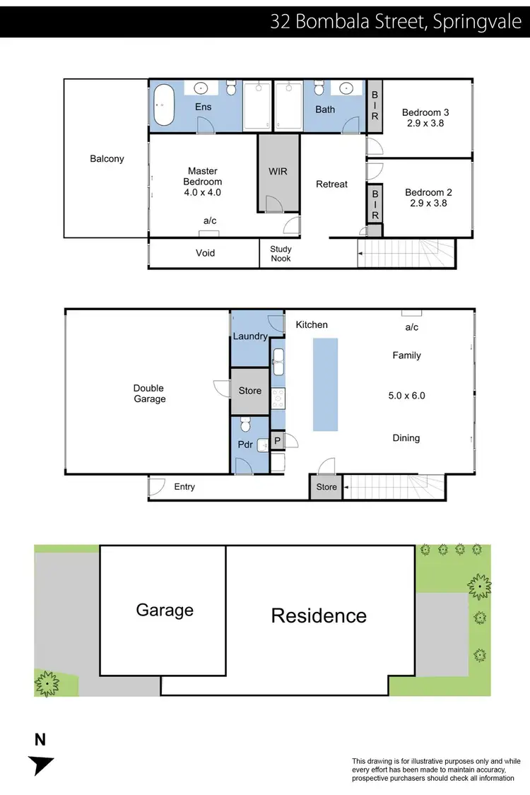 Floorplan of Homely townhouse listing, 32 Bombala Street, Springvale VIC 3171