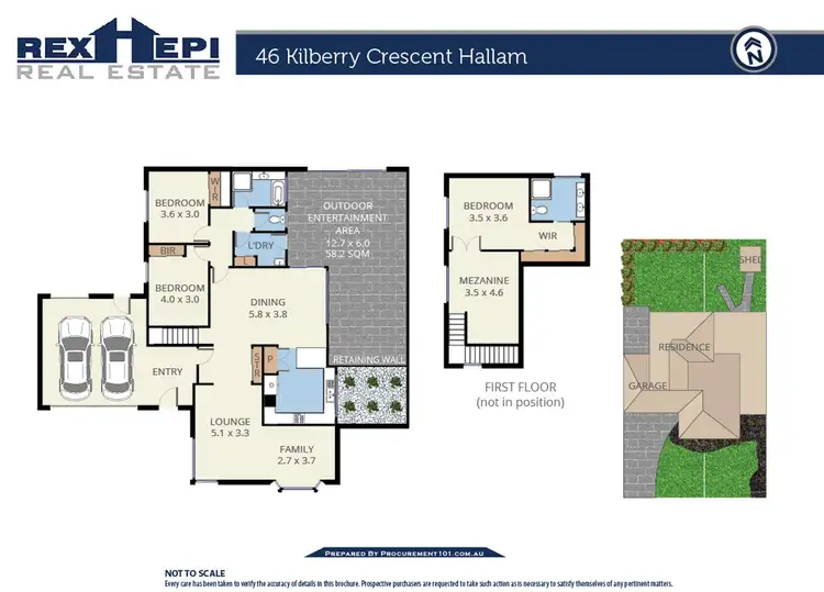 Floorplan of Homely house listing, 46 Kilberry Crescent, Hallam VIC 3803