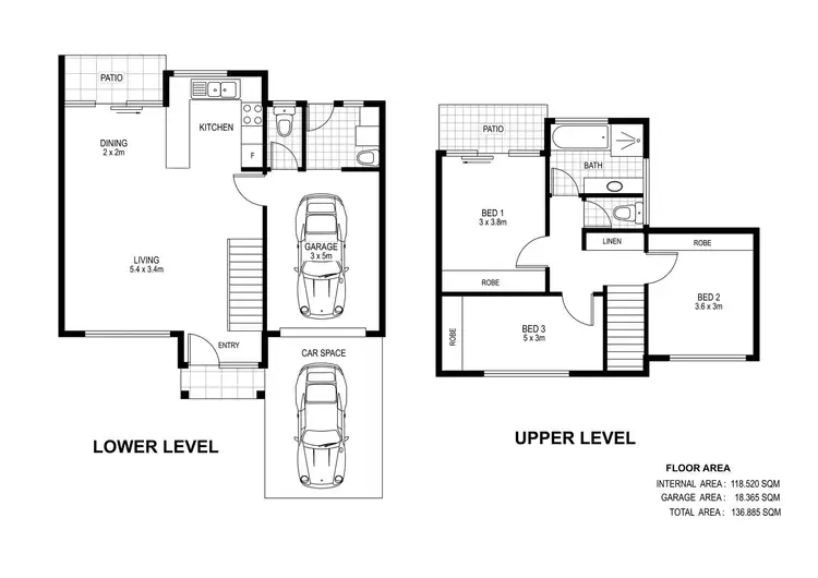 Floorplan of Homely townhouse listing, 124/97 EDMUND RICE DRIVE, Southport QLD 4215