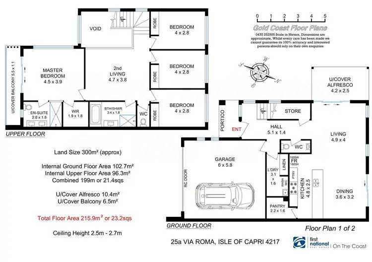 Floorplan of Homely semi-detached listing, 25A Via Roma, Isle Of Capri QLD 4217