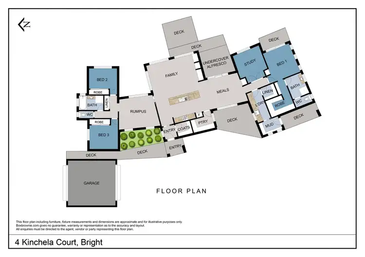 Floorplan of Homely house listing, 4 Kinchela Court, Bright VIC 3741