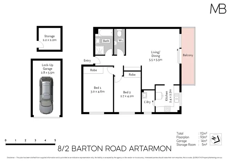 Floorplan of Homely unit listing, 8/2 Barton Road, Artarmon NSW 2064