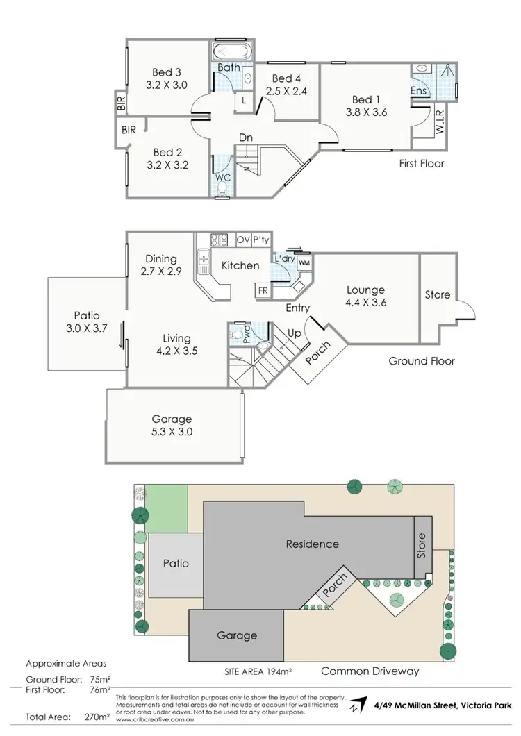 Floorplan of Homely townhouse listing, 4/49 McMillan Street, Victoria Park WA 6100