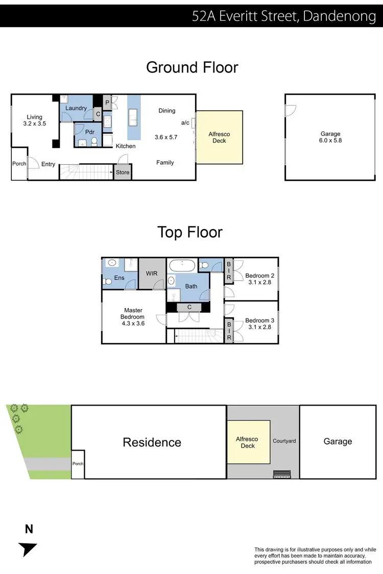 Floorplan of Homely house listing, 52A Everitt Street, Dandenong VIC 3175