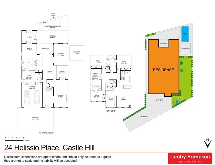Floorplan of Homely house listing, 24 Helissio Place, Castle Hill NSW 2154
