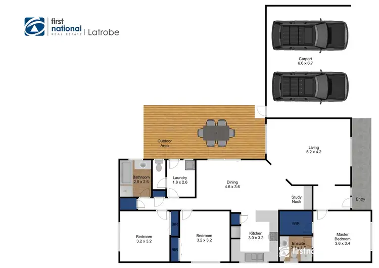 Floorplan of Homely house listing, 13 Nixon Court, Traralgon VIC 3844