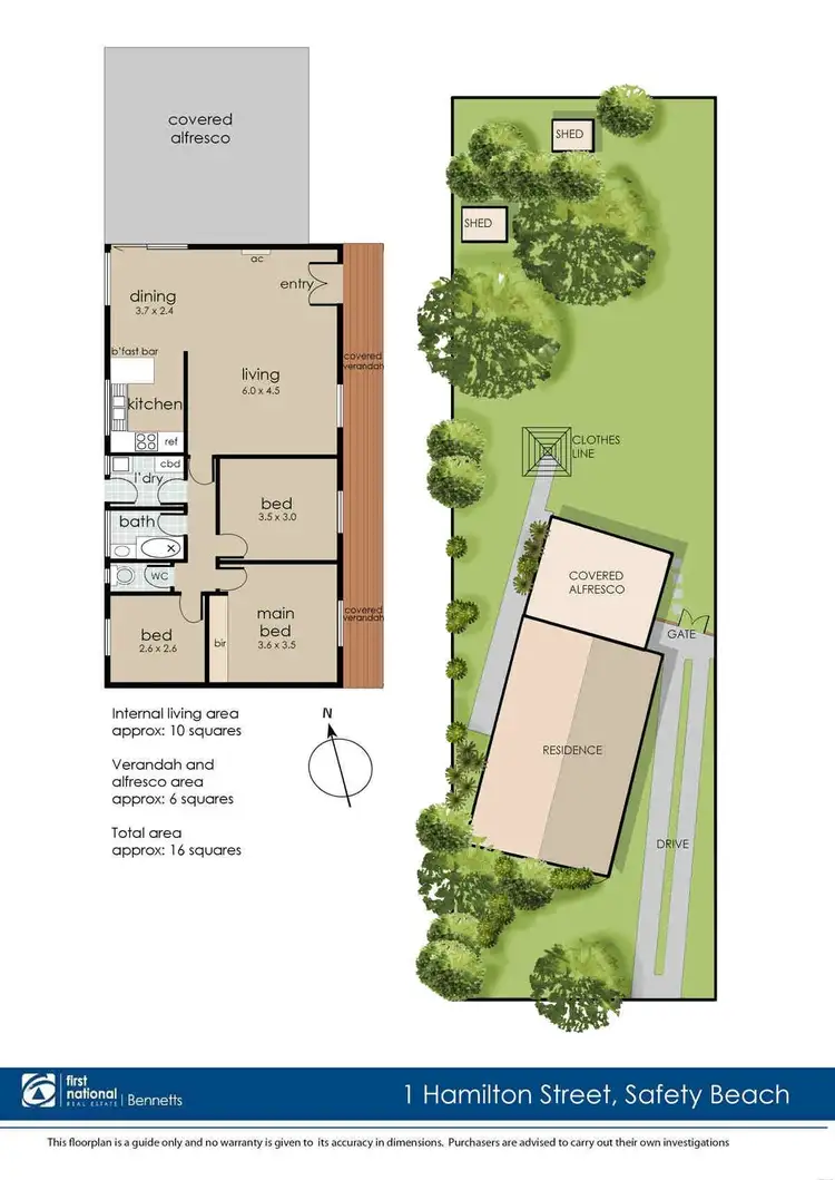 Floorplan of Homely house listing, 1 Hamilton Street, Safety Beach VIC 3936