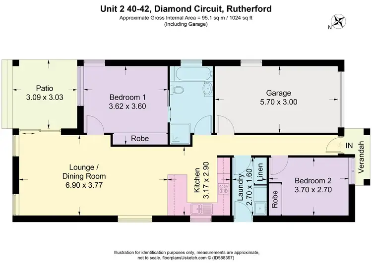 Floorplan of Homely house listing, 2/40 Diamond Circuit, Rutherford NSW 2320