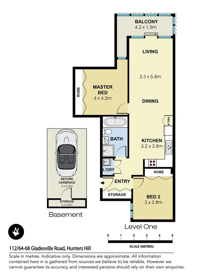 Floorplan of Homely apartment listing, 112/64-68 Gladesville Road, Hunters Hill NSW 2110