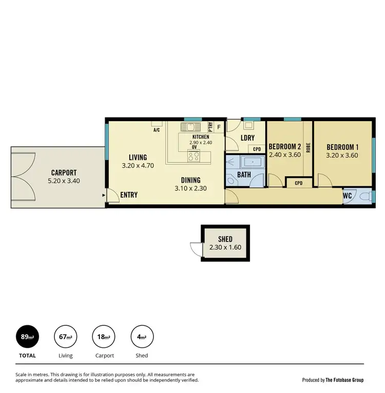 Floorplan of Homely unit listing, 2/25 Boundary Road, Glenelg South SA 5045