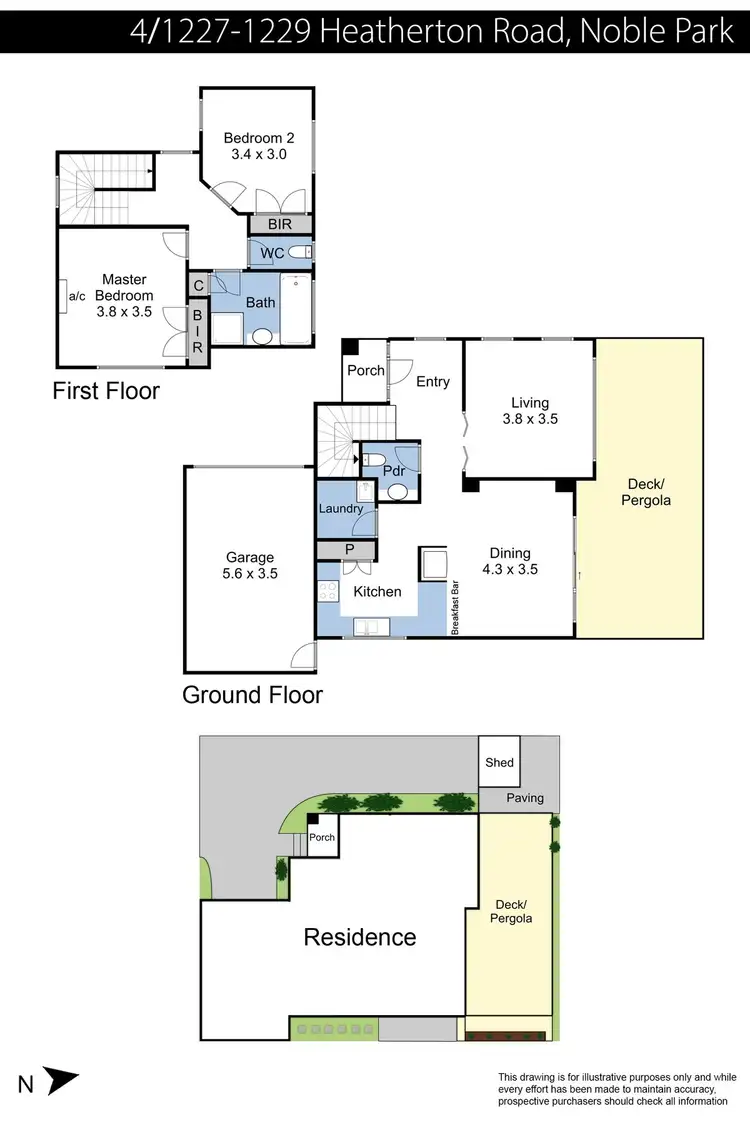 Floorplan of Homely townhouse listing, 4/1227-1229 Heatherton Road, Noble Park VIC 3174