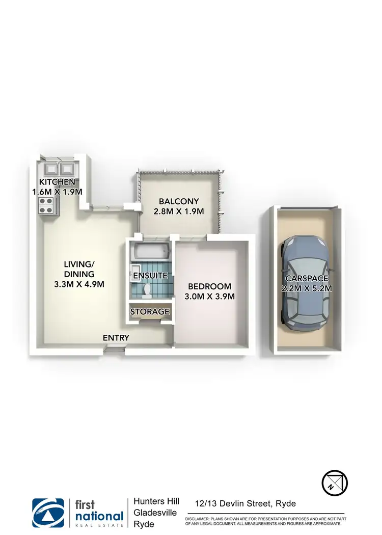 Floorplan of Homely apartment listing, 12/13 Devlin Street, Ryde NSW 2112