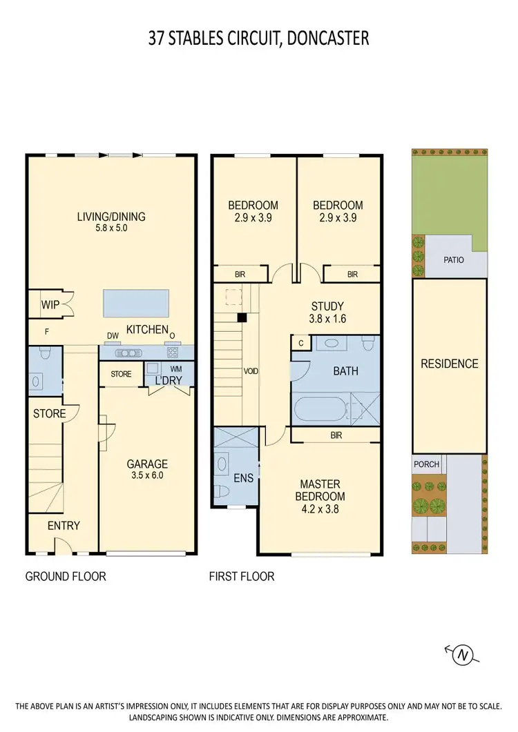Floorplan of Homely townhouse listing, 37 Stables Circuit, Doncaster VIC 3108