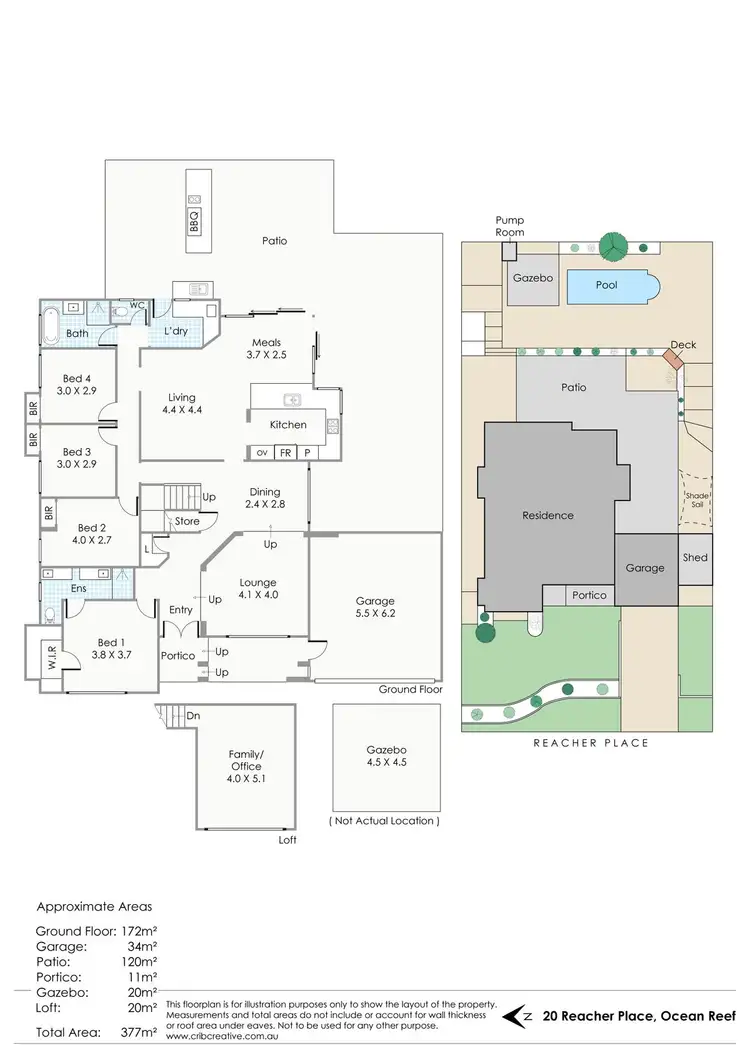 Floorplan of Homely house listing, 20 Reacher Place, Ocean Reef WA 6027