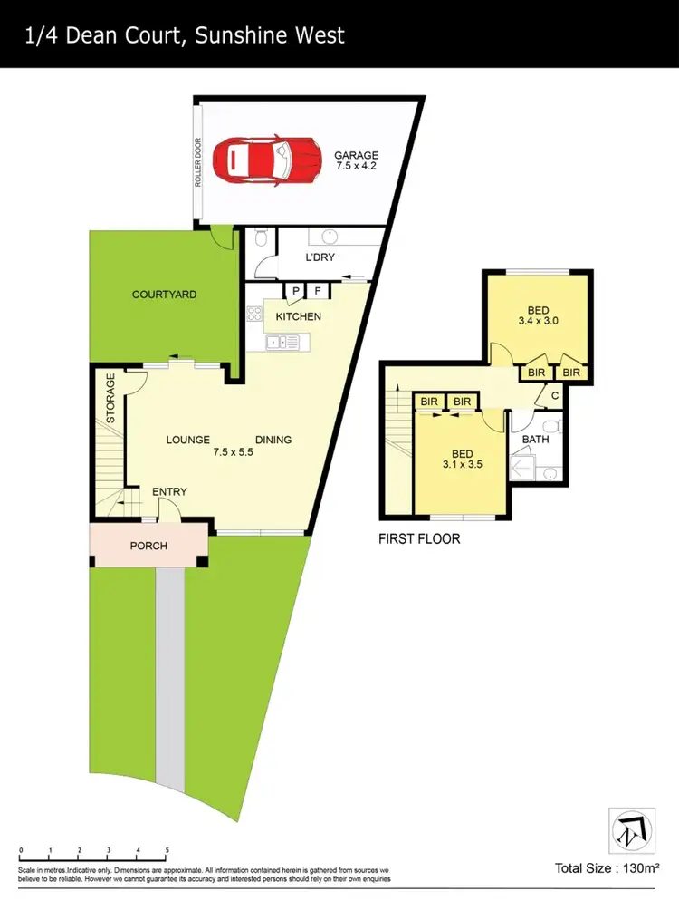 Floorplan of Homely townhouse listing, 1/4 Dean Court, Sunshine West VIC 3020
