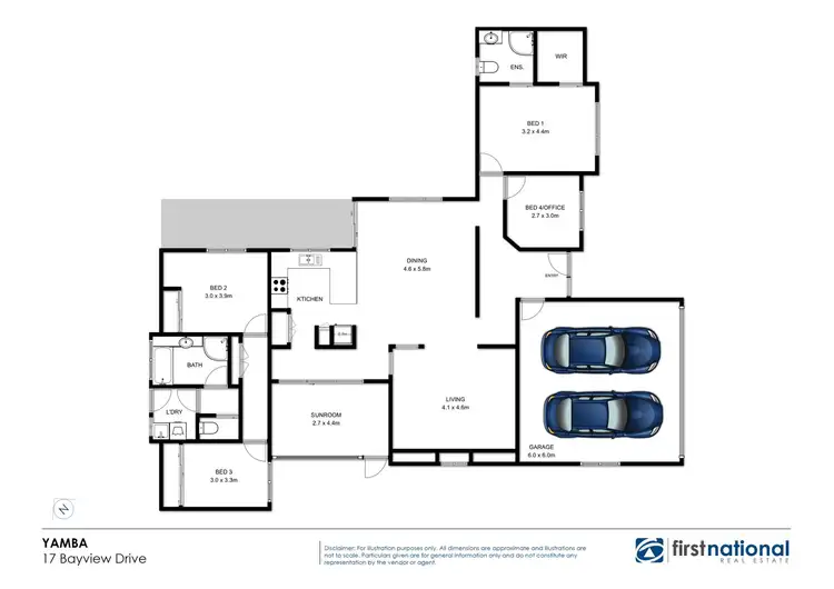 Floorplan of Homely house listing, 17 Bayview Drive, Yamba NSW 2464