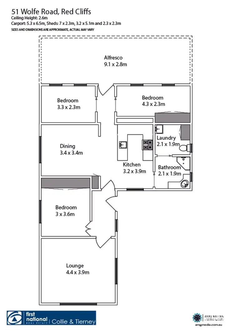 Floorplan of Homely house listing, 51 Wolfe Road, Red Cliffs VIC 3496
