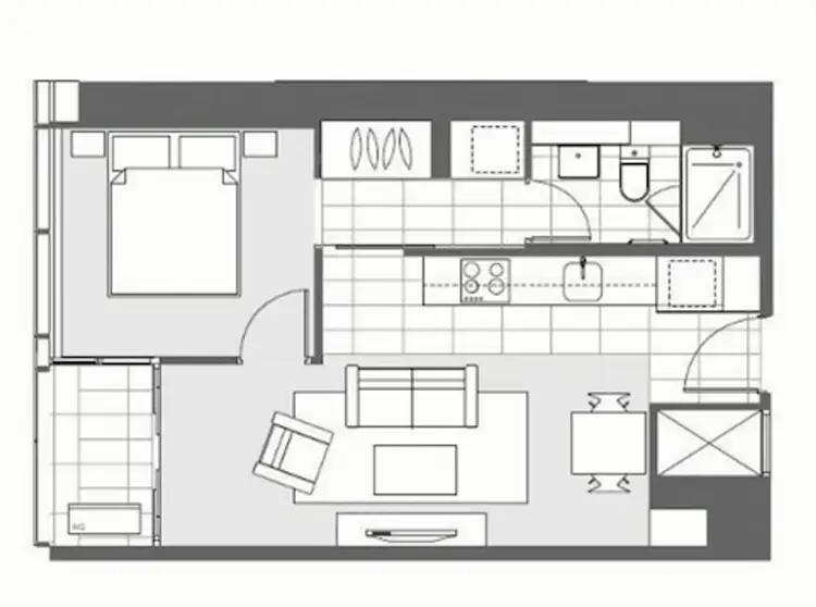 Floorplan of Homely apartment listing, 501/639 Lonsdale Street, Melbourne VIC 3000