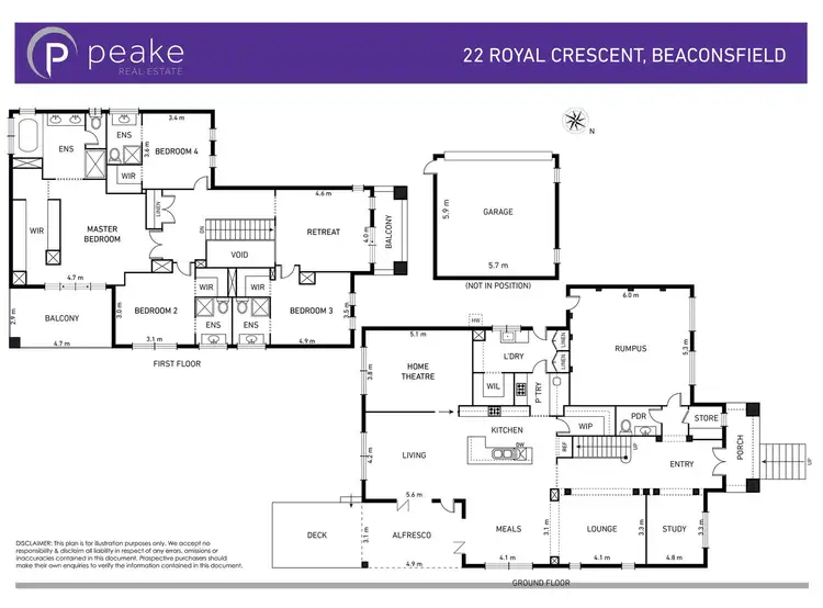 Floorplan of Homely house listing, 22 Royal Crescent, Beaconsfield VIC 3807
