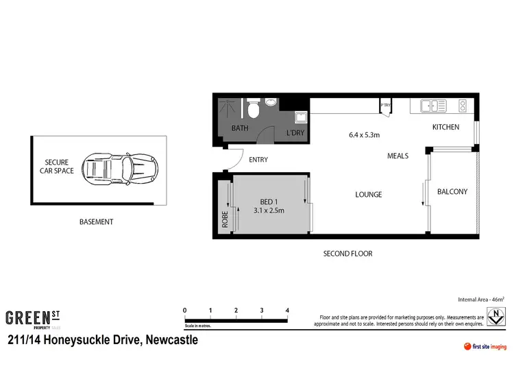 Floorplan of Homely apartment listing, 211/14 Honeysuckle Drive, Newcastle NSW 2300