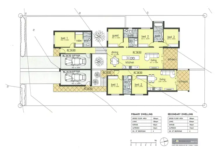 Floorplan of Homely semi-detached listing, 74A & 74B Royalty Street, West Wallsend NSW 2286
