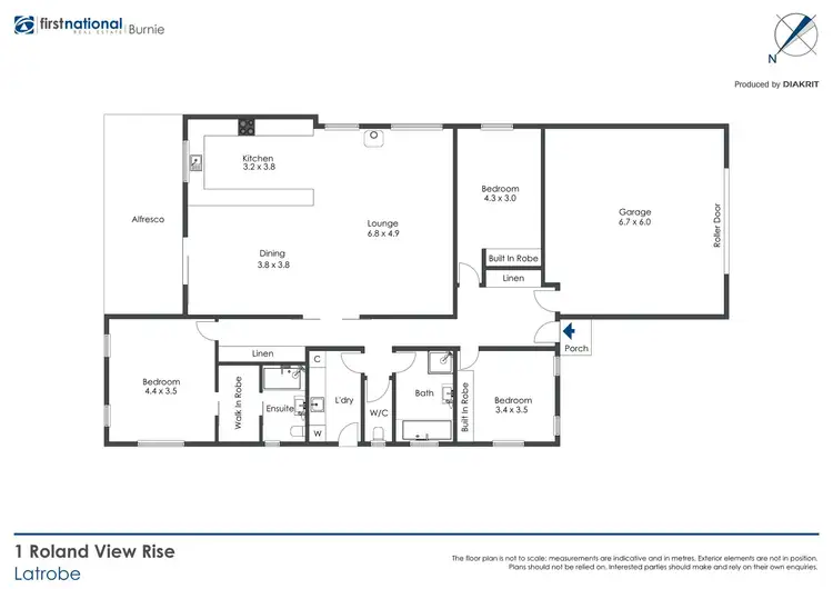 Floorplan of Homely house listing, 1 Roland View Rise, Latrobe TAS 7307