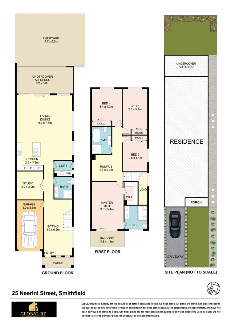 Floorplan of Homely semi-detached listing, 25 Neerini Ave, Smithfield NSW 2164