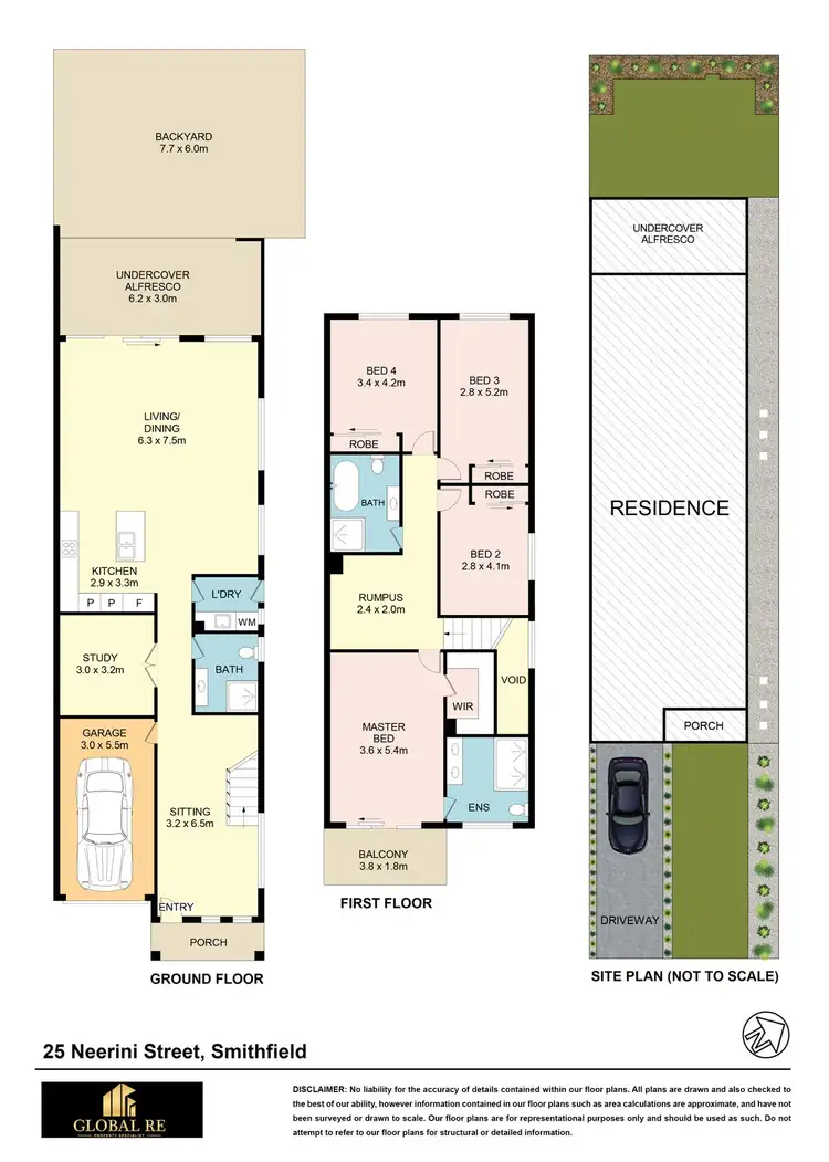Floorplan of Homely semi-detached listing, 25A Neerini Ave, Smithfield NSW 2164