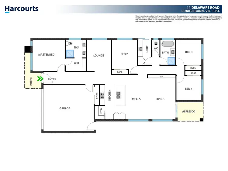 Floorplan of Homely house listing, 11 Delaware Road, Craigieburn VIC 3064