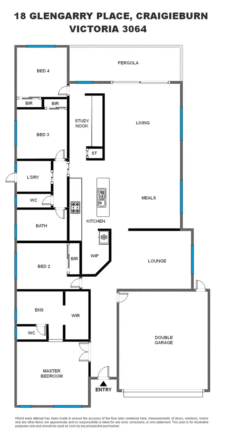 Floorplan of Homely house listing, 18 Glengarry Place, Craigieburn VIC 3064