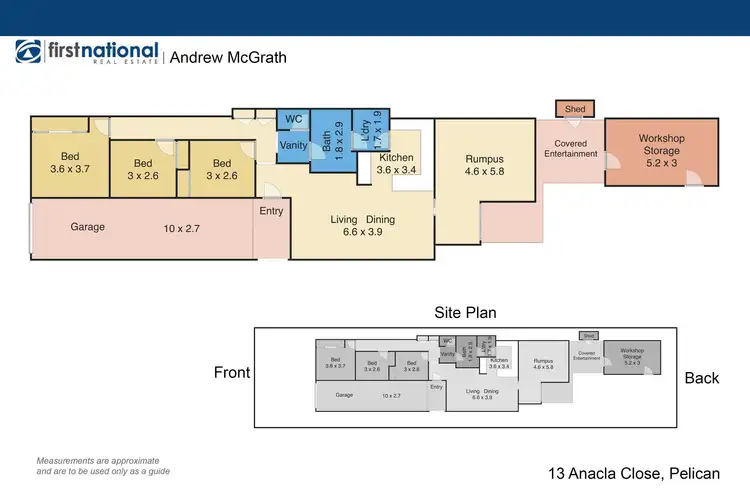 Floorplan of Homely house listing, 13 Anacla Close, Pelican NSW 2281