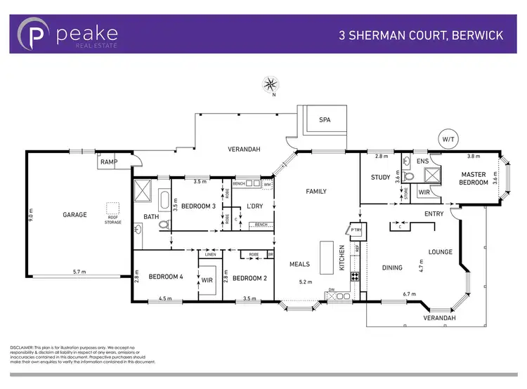 Floorplan of Homely house listing, 3 Sherman Court, Berwick VIC 3806