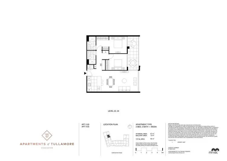 Floorplan of Homely apartment listing, 203/65 Stables Circuit, Doncaster VIC 3108