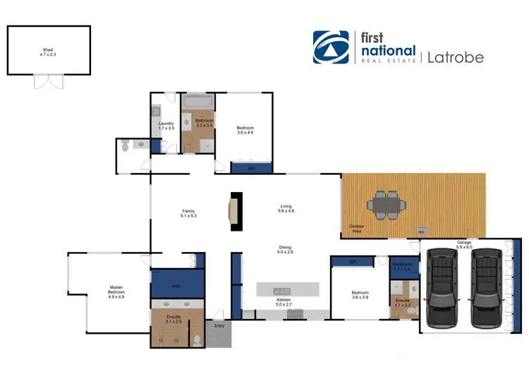 Floorplan of Homely house listing, 1 Hammersmith Circuit, Traralgon VIC 3844