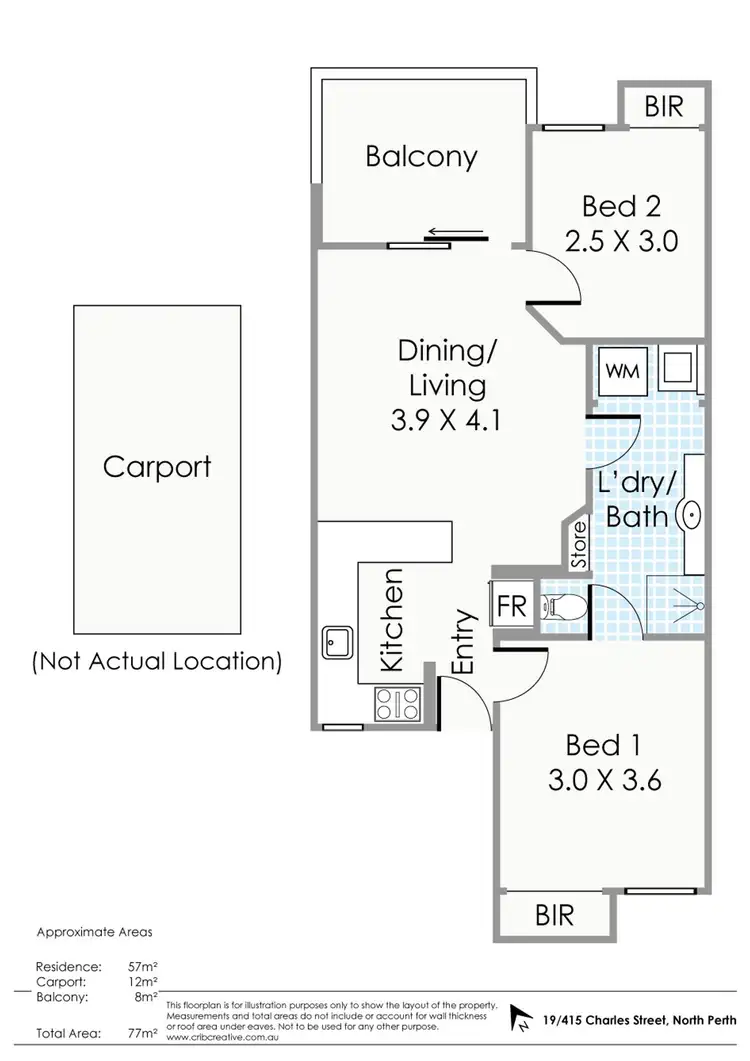 Floorplan of Homely apartment listing, 19/415 Charles Street, North Perth WA 6006