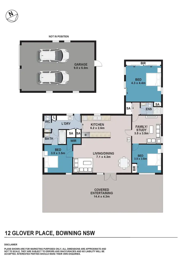 Floorplan of Homely house listing, 12 Glover Place, Bowning NSW 2582