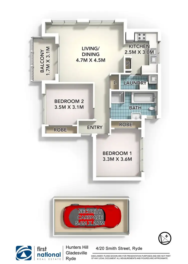Floorplan of Homely apartment listing, 4/20 Smith Street, Ryde NSW 2112